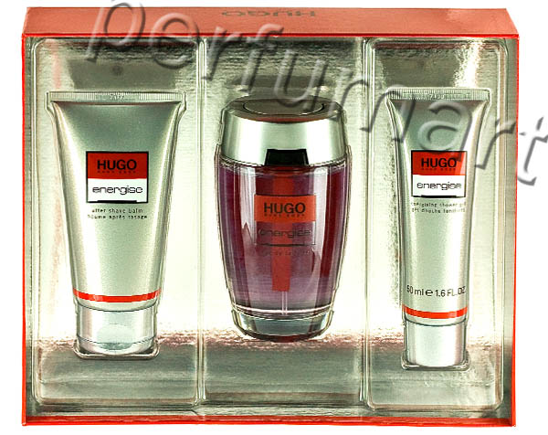 Hugo Boss Energise Woda toaletowa 125ml Spray balsam po goleniu 75ml el pod prysznic 50ml PERFUMART